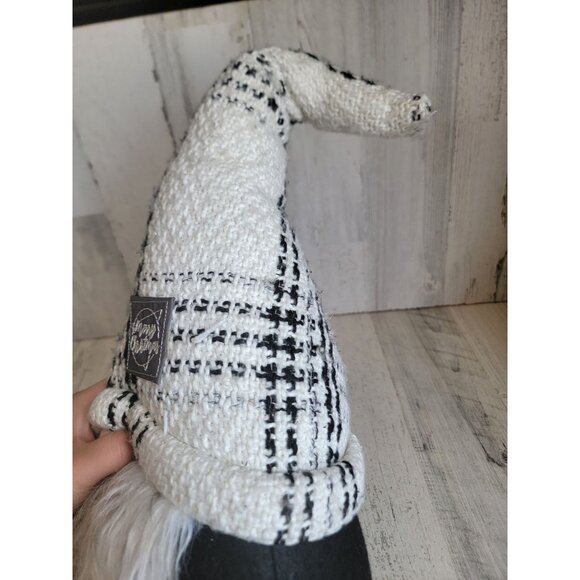 Large gnome plush white plaid Xmas home decor figure unique - Picture 5 of 7